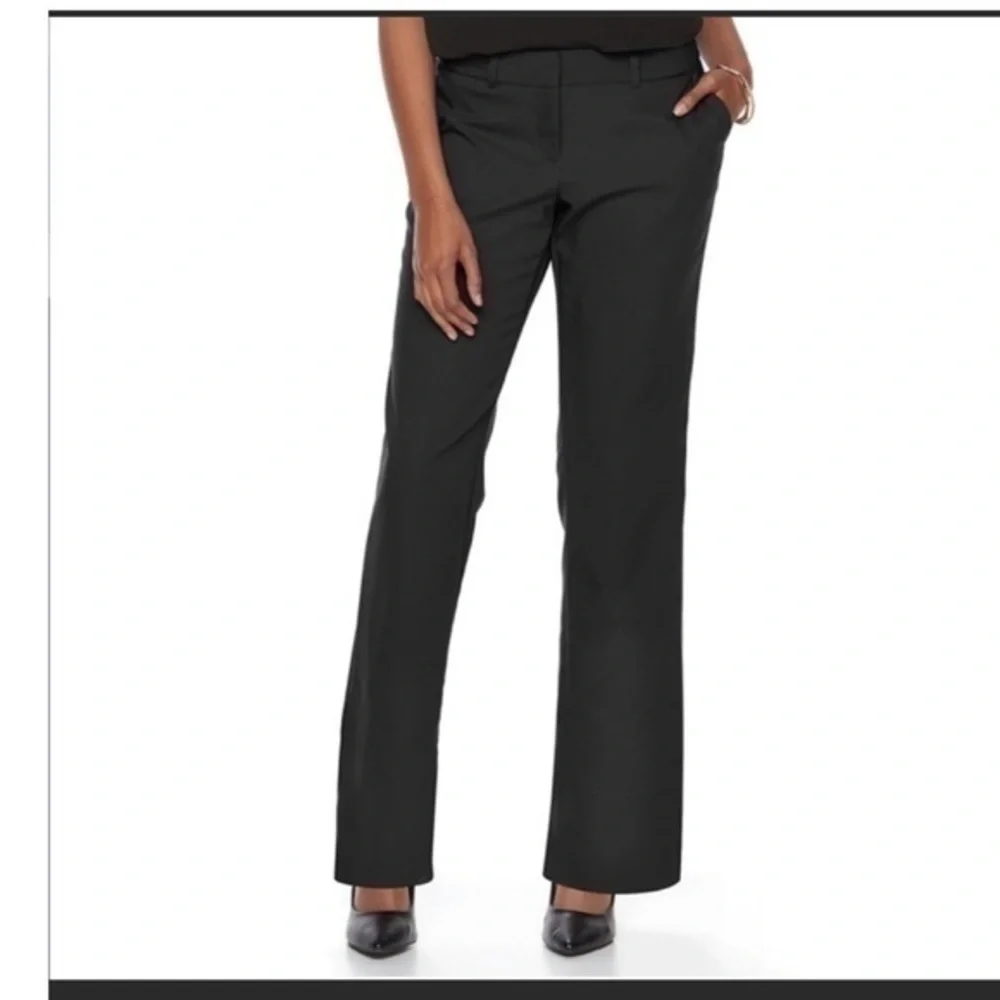 NWT Apt 9 Straight Pants Torie Mid Rise 24 Tall / long inseam 33” waist 47-48.5”